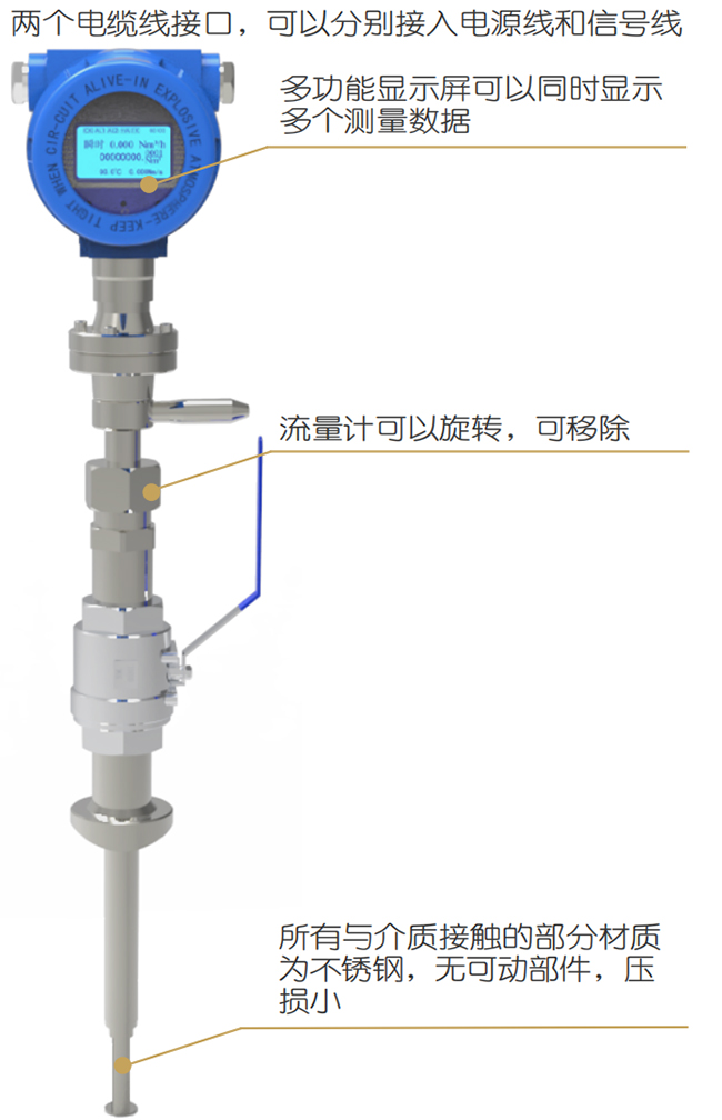 DN25熱式氣體質(zhì)量流量計結(jié)構(gòu)圖